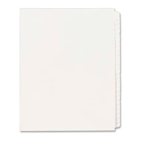 Avery Dennison Avery Collated Blank Side Tab Divider, Blank, 8.5"x11", 25 Tabs, White/White 11959
